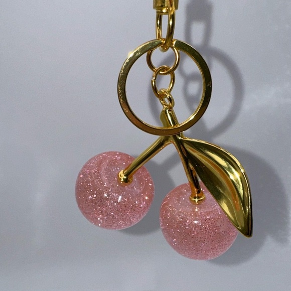 Accessories - Pink Cherry Keychain Bag Charm Key Holder